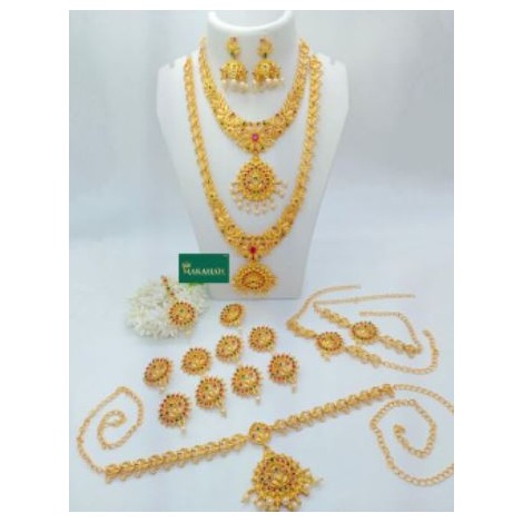 Indian bridal Matte Combo jewelry sets