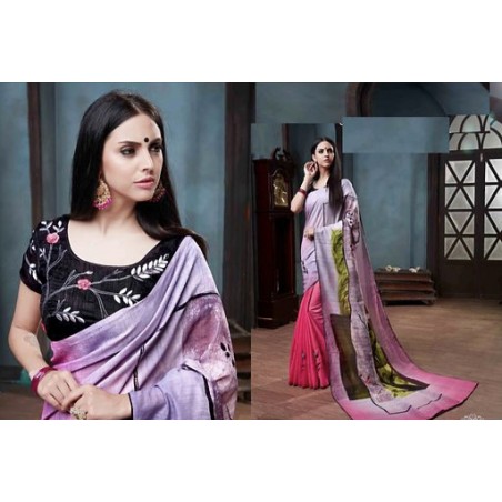 Linen saree