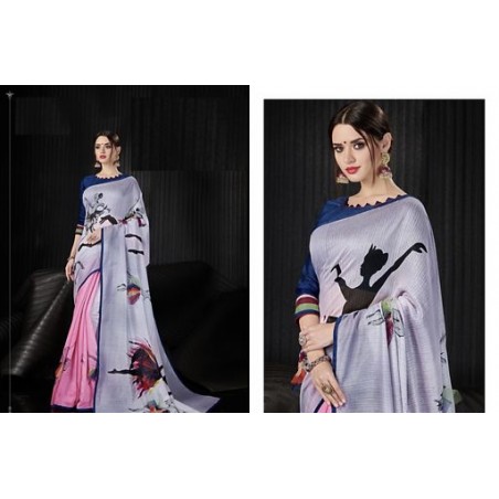 Linen saree