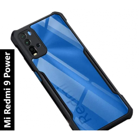 Movariete® Mi Redmi 9 Power Back Cover, Crystal Clear Transparent Back, Polycarbonate, Shockproof Back Cover Case for Mi 9 Power
