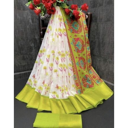 Linen saree