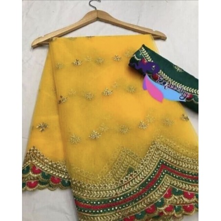 Embroidery saree