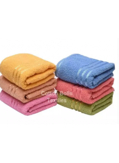Hand Towels Combo Pack of 6 - Cotton - Size 33x51 CM - Mix Colours