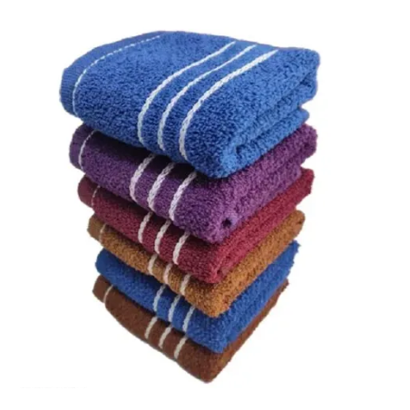 Hand Towels Combo Pack of 6 - Cotton - Size 33x51 CM - Mix Colours