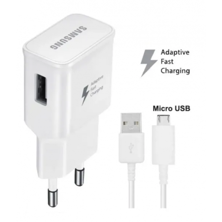 Fast Charge 10W 2.0A Travel Adapter with High Speed Data Sync Micro USB Cable, Detachable Cable (White)