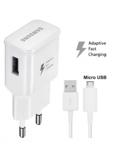 Fast Charge 10W 2.0A Travel Adapter with High Speed Data Sync Micro USB Cable, Detachable Cable (White)