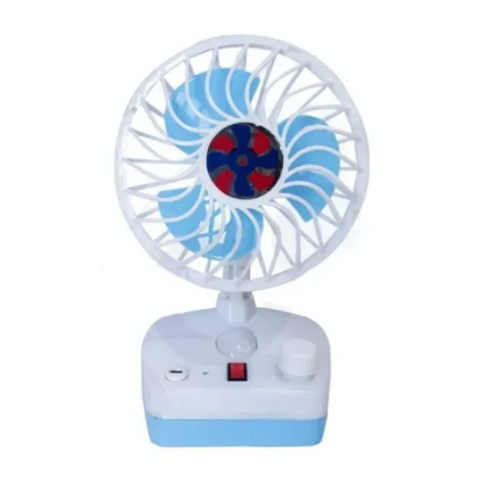 shamiksha Rechargeable Table Fan with Reading LED lamp 2 IN 1, Portable USB Led Light Fan