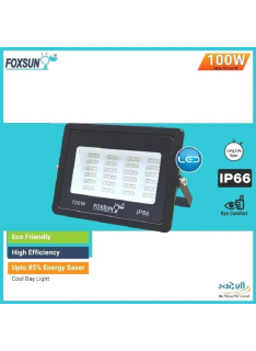 Foxsun 100 Watt LED Flood Light, Waterproof IP66, Cool Day Light, Metal & Glass Body (Pack Of 1)