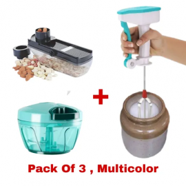 MultiPurpose Of Vegetable Chopper And Hand Blender And Dryfruit Slicer (Pack Of 3)