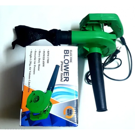 Hamya traders 600 W, 70 Miles/Hour Unbreakable Plastic Electric Air Blower Dust PC Vacuum Cleaner (Standard Size,green)