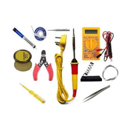 AV 11 IN 1 Mobile Repairing Soldering and Desoldering Equipment Tool Machine Combo Kit Set with Flux Paste and Wire 25 W Simple