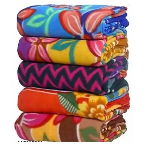 Pack of 5 AC thin Blanket printed single bed size