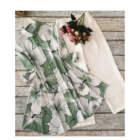 Trendy Graceful Women Top & Bottom Set
