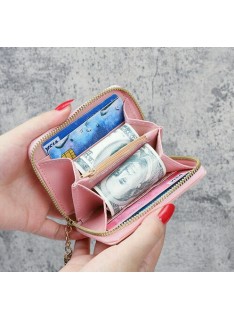 Trendy women's pink wallet