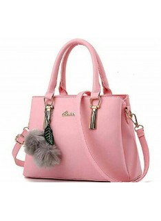 Attractive women's pink handbag