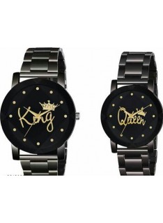 Trendy attractive couple watches
