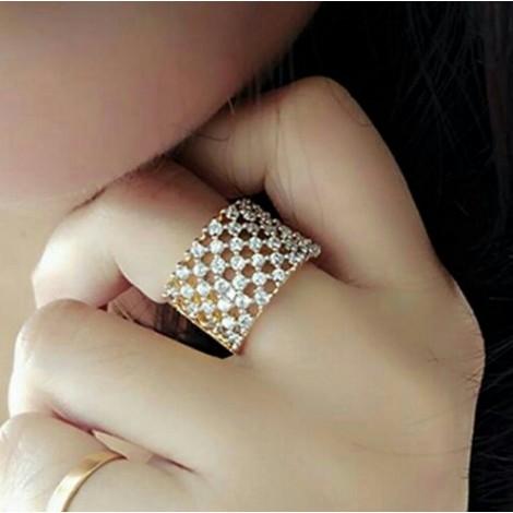 Trendy American diamond finger ring