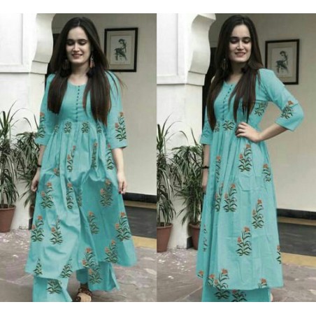 Long Kurti with palazzos