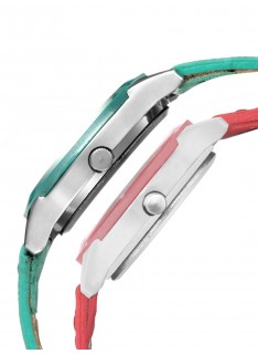 Women Red and Green Analogue Watch