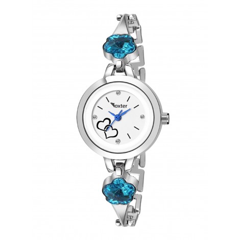 Women Silver Brass Dial & Silver Toned Straps Analogue Watch
