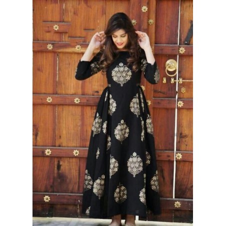 Printed long Anarkali Kurti