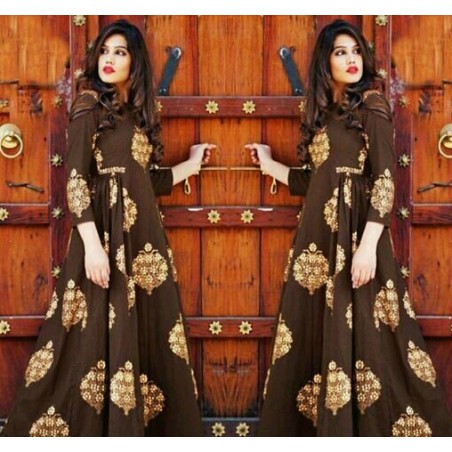 Printed long Anarkali Kurti
