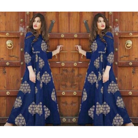 Printed long Anarkali Kurti