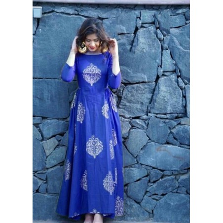 Printed long Anarkali Kurti