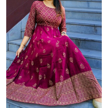 Printed Anarkali Kurti