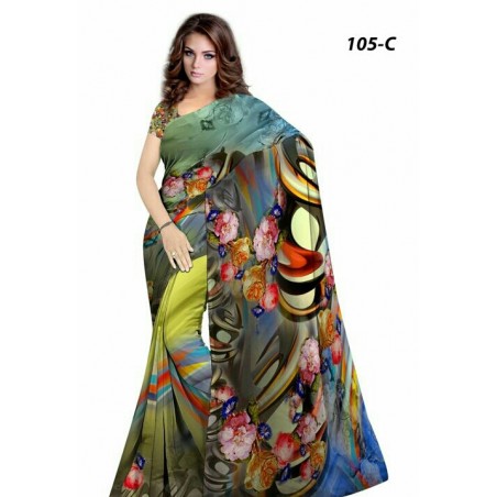 Digital Printed Saree