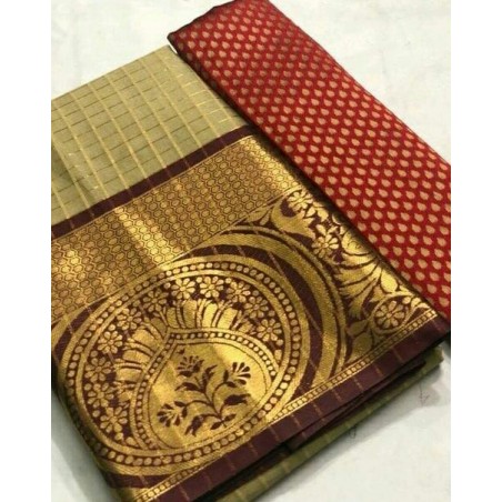 Cotton silk saree