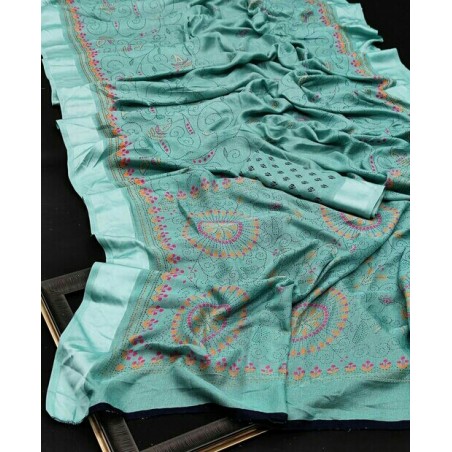 Linen Cotton Printed Saree