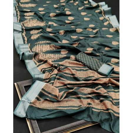 Linen Cotton Printed Saree