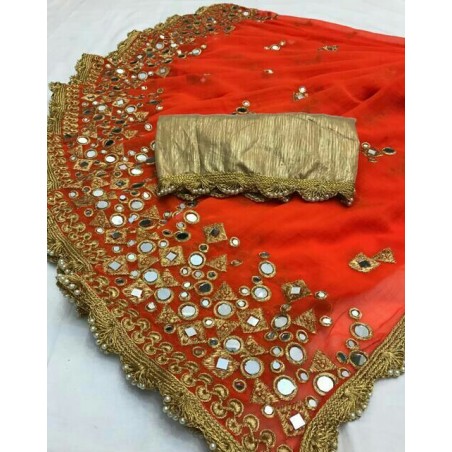 Marble Georgette saree