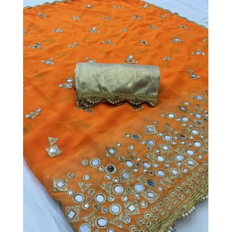 Marble Georgette saree