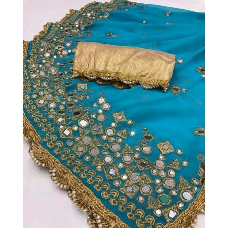 Marble Georgette saree