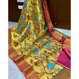 Soft  Banarasi Tissue Silk