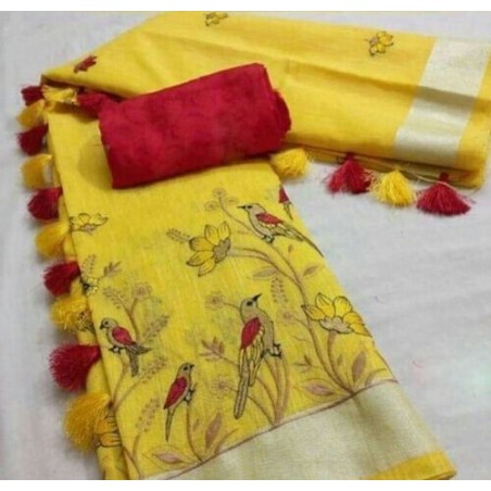 Linen Saree