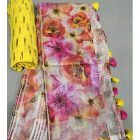 Linen Saree