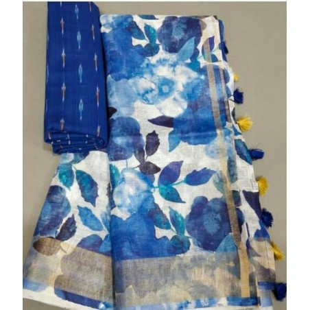 Linen Saree