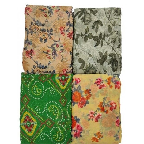 Fancy Daily Wear Casual Saree ( Pack of 4)
