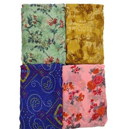 Fancy Daily Wear Casual Saree ( Pack of 4)