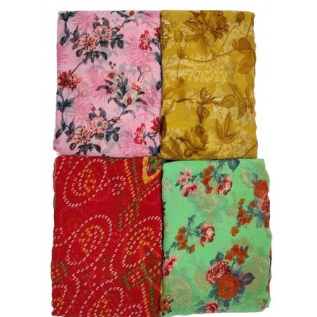 Fancy Daily Wear Casual Saree ( Pack of 4)