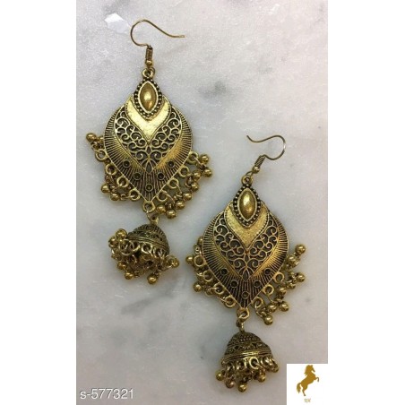 Trendy metal earrings