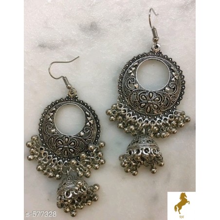 Trendy metal earrings