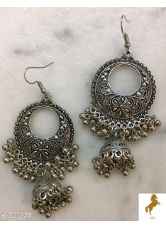 Trendy metal earrings