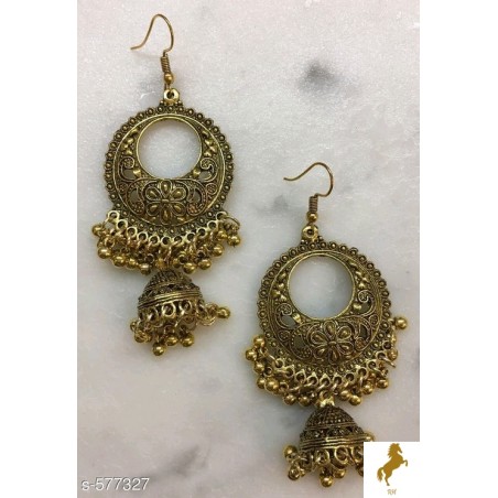 Trendy metal earrings