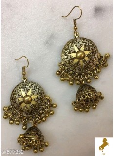 Trendy metal earrings