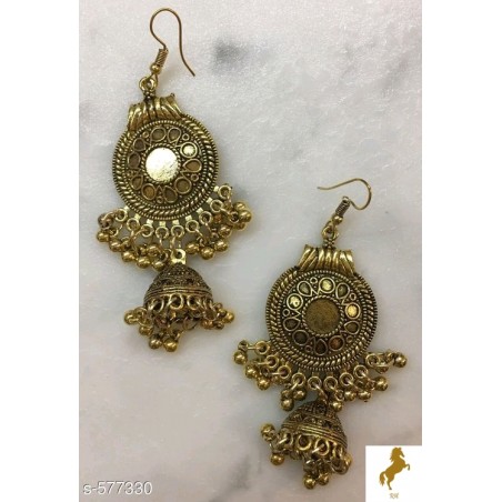Trendy metal earrings