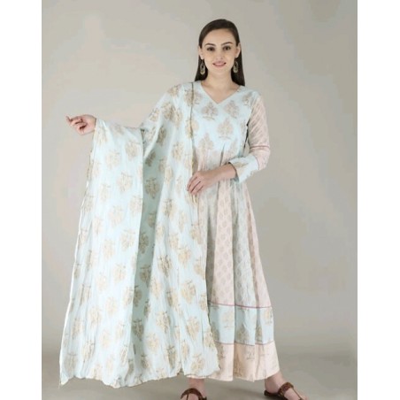 Cotton Floral Printed Kurta